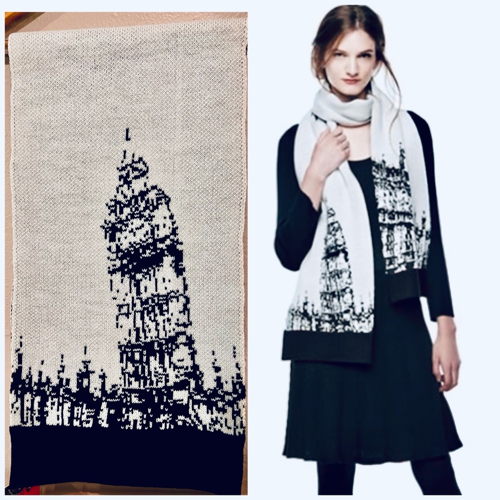 3/$20 NWT Thakoon x Kohls DesigNation Collab Iconic Big Ben Winter Scarf London